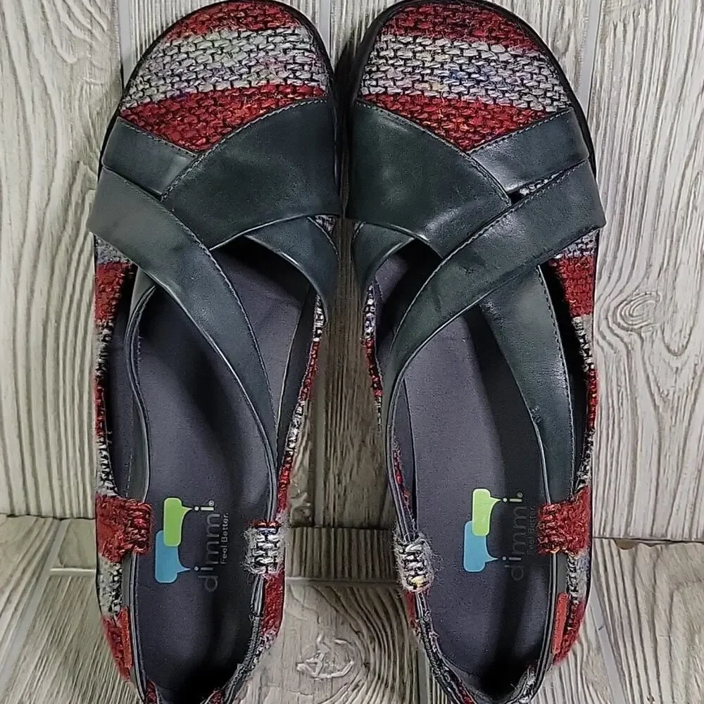 Dimmi Adventure Red Charcoal Cinnamon Shoes Womens Size 7.5 New In Box